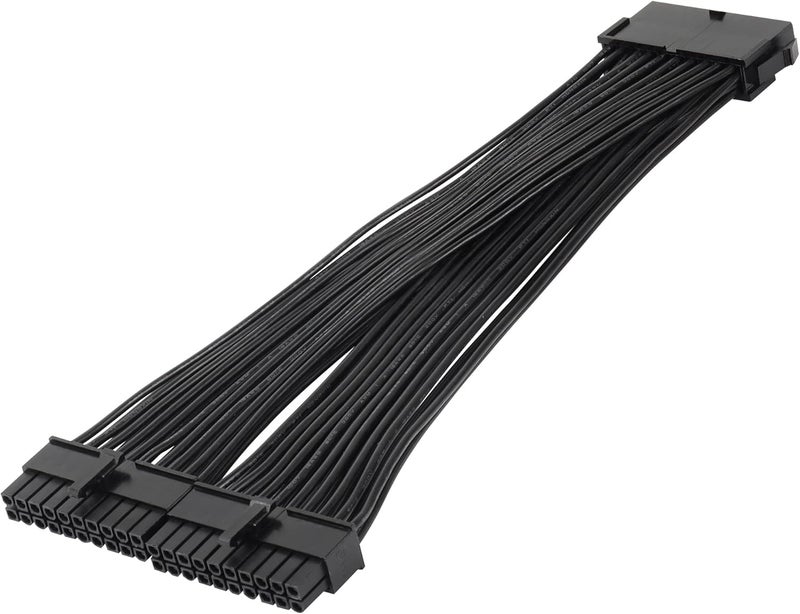 CERRXIAN 24cm ATX 20 Pin Power Supply Splitter Cable18AWG ATX 20Pin Female to 2 Male PSU Power Supply Extension Cable - Image 1
