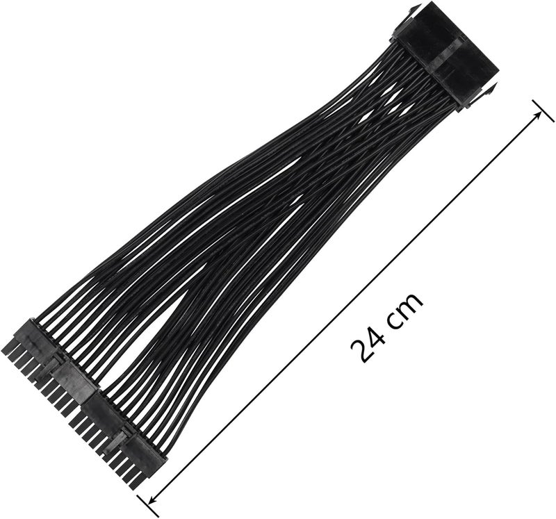 CERRXIAN 24cm ATX 20 Pin Power Supply Splitter Cable18AWG ATX 20Pin Female to 2 Male PSU Power Supply Extension Cable - Image 5