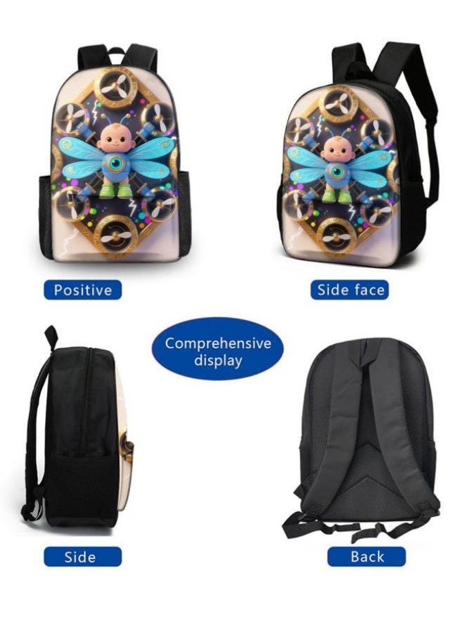 Bright Li Fire A good helper for cute travel! Exclusive cartoon bags for children and teenagers, three-piece set, light and comfortable (available for students, children, friends on outings, mountain climbing, school, etc.) - 90  - Image 3