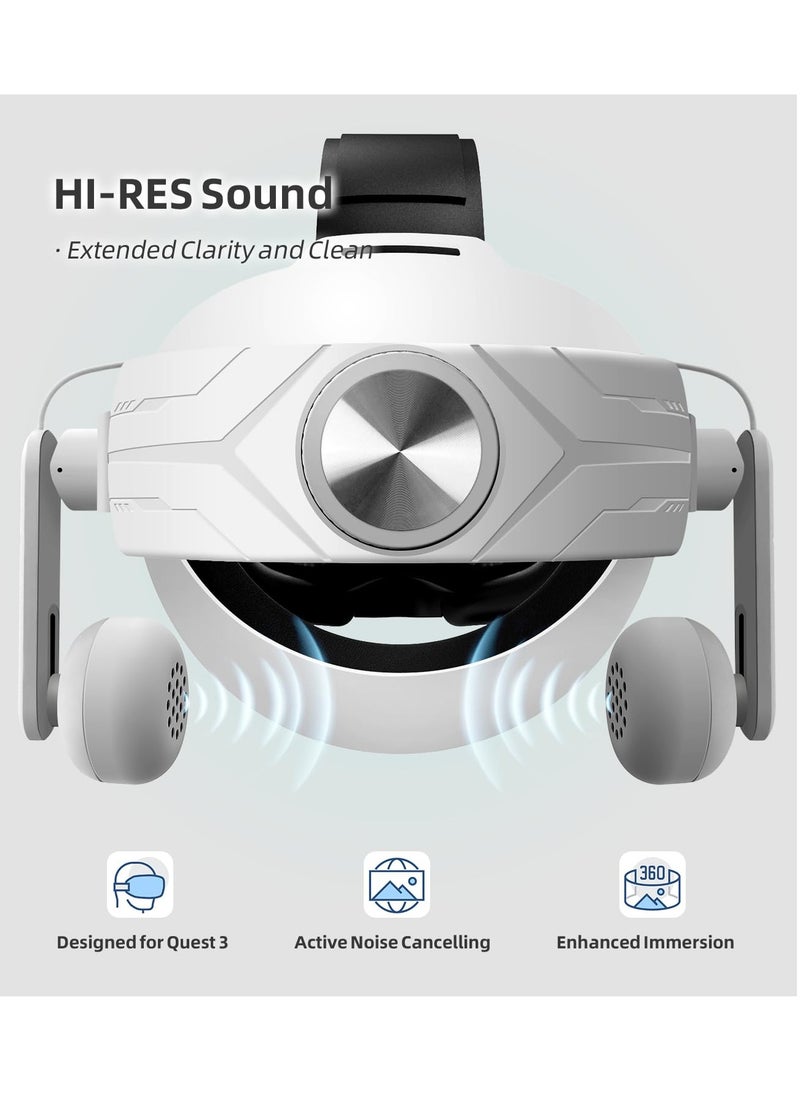 KASTWAVE - Quest 3 Head Strap Compatible with Meta Oculus Quest 3, Comfort On-Ear Audio Elite Strap Replacement for Enhanced Sound Effects and Increased Immersion in VR | Head Strap Included - Image 1