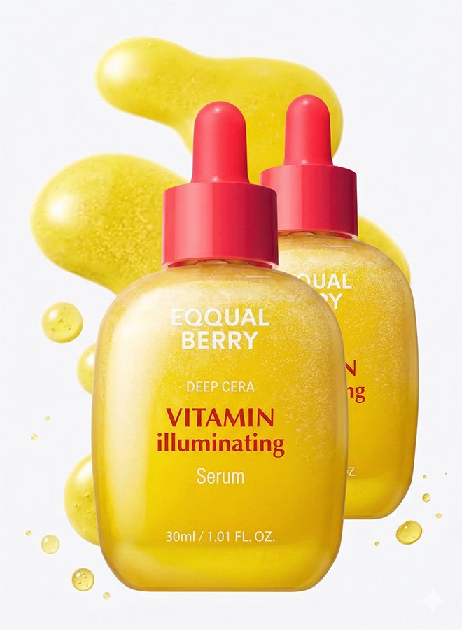 Pack Of 2 Vitamin Illuminating Serum 30ml | Brightening Face Serum for Dull & Uneven Skin | Enhances Glow, Evens Tone & Hydrates
