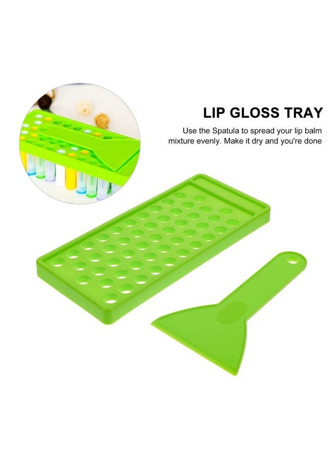 KALLORY Lip Balm Tray and Spatula Set Portable lipstick Holder Lip Balm Containers Lip Gloss Making Kit - Image 2