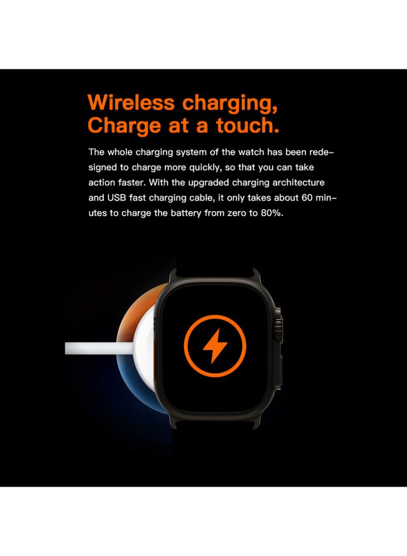 T900 Ultra NFC Bluetooth Call Wireless Charging Smartwatch (White) - Image 2