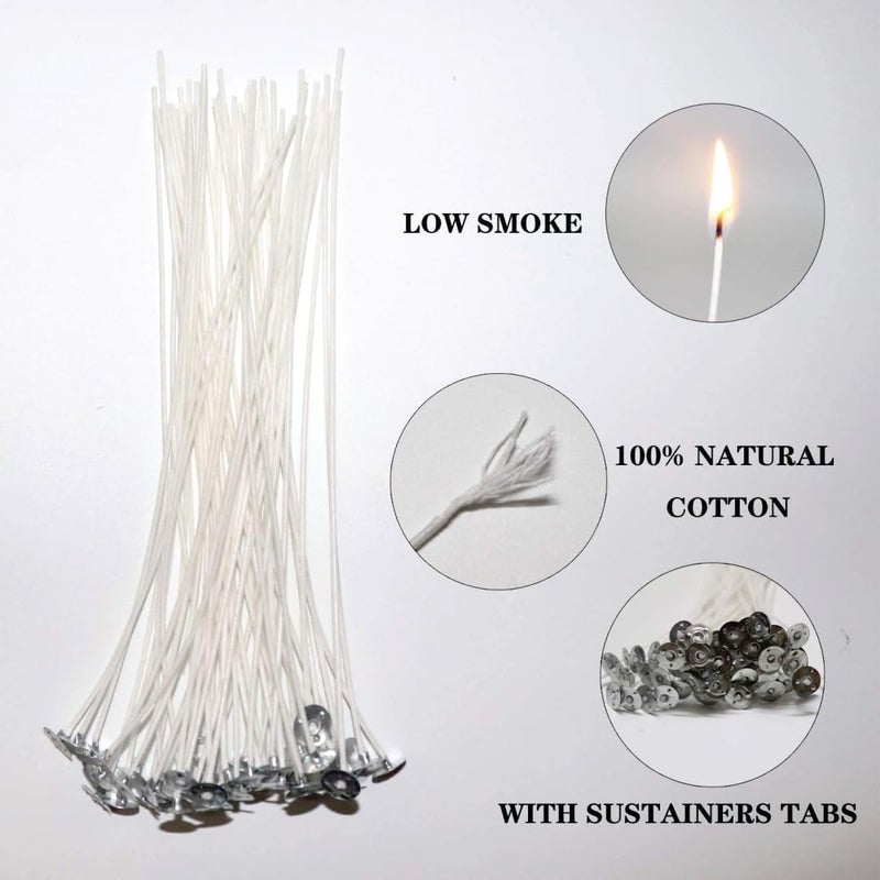 Keshav Creations Keshav Creations Candle Making Wick 7 Inch Wick Wax Coated Candle Wicks Thread for DIY Candle Making 1000 Piece  - Image 5