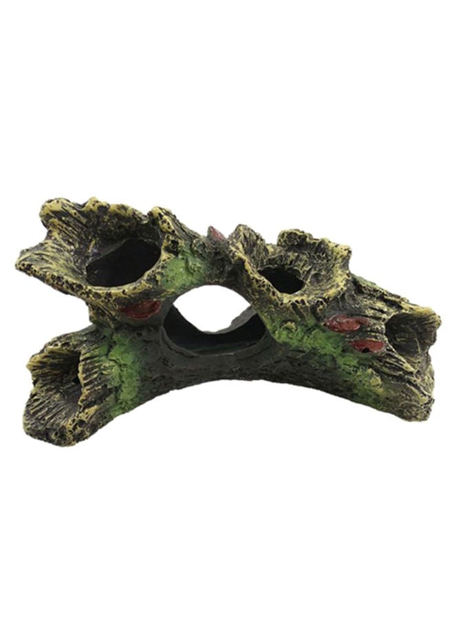 نيبمينينت قطعة ديكور على شكل خشبي مجوف لتزيين حوض الأسماك متعدد الألوان