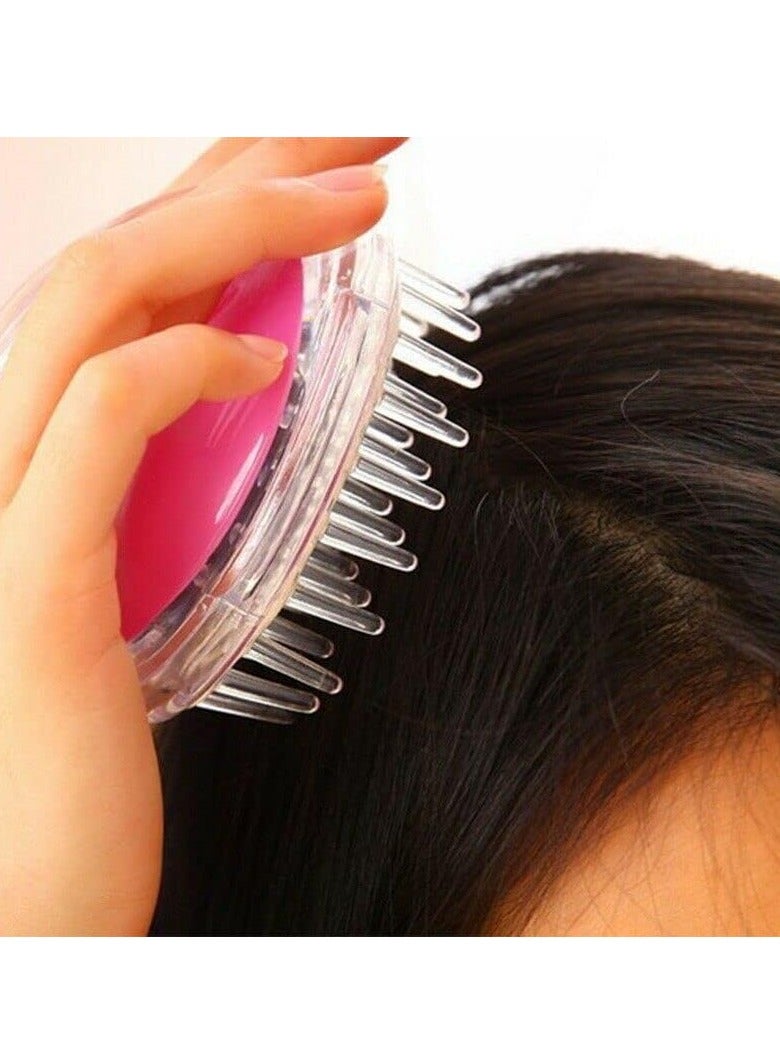 فرشاة شعر لتدليك فروة الرأس والغسل بالشامبو والتخلص من قشرة الرأس للعناية بفروة الرأس والتنظيف العميق للشعر، مشط استحمام من السيليكون الناعم - Image 2