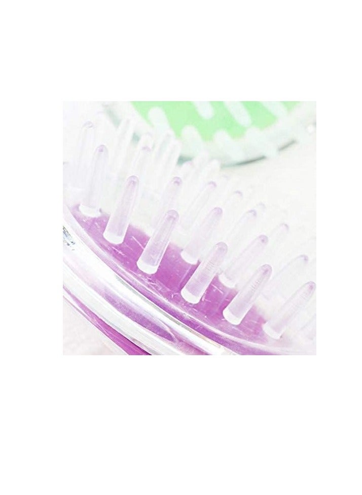 فرشاة شعر لتدليك فروة الرأس والغسل بالشامبو والتخلص من قشرة الرأس للعناية بفروة الرأس والتنظيف العميق للشعر، مشط استحمام من السيليكون الناعم - Image 3