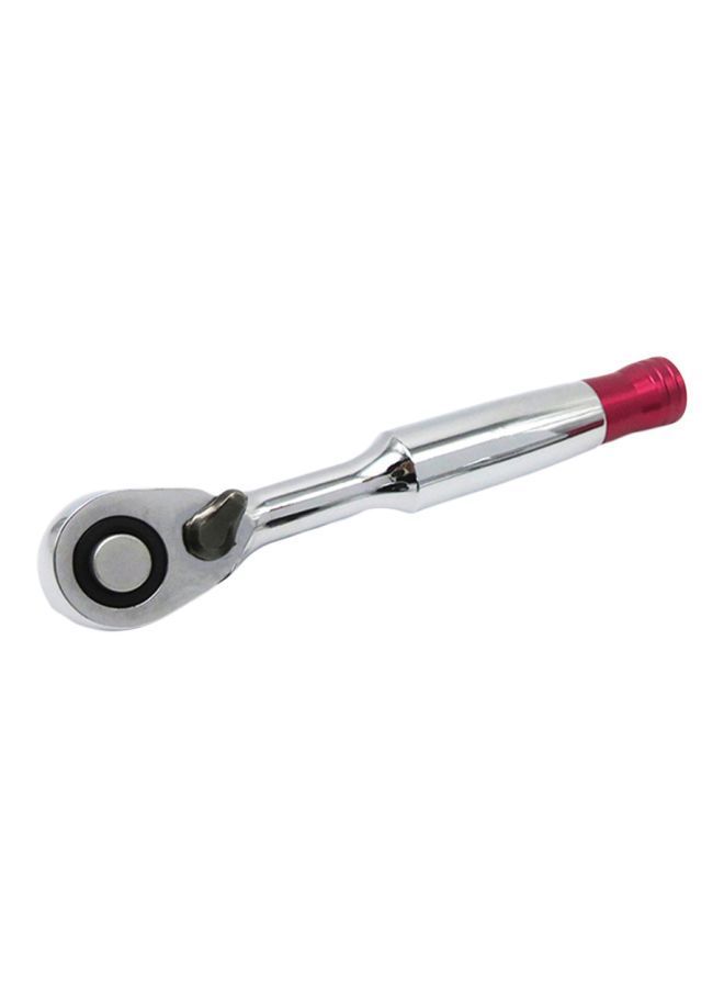 NIBEMINENT Mini Ratchet Wrench Spanner Silver/red 0.06kg  - Image 1