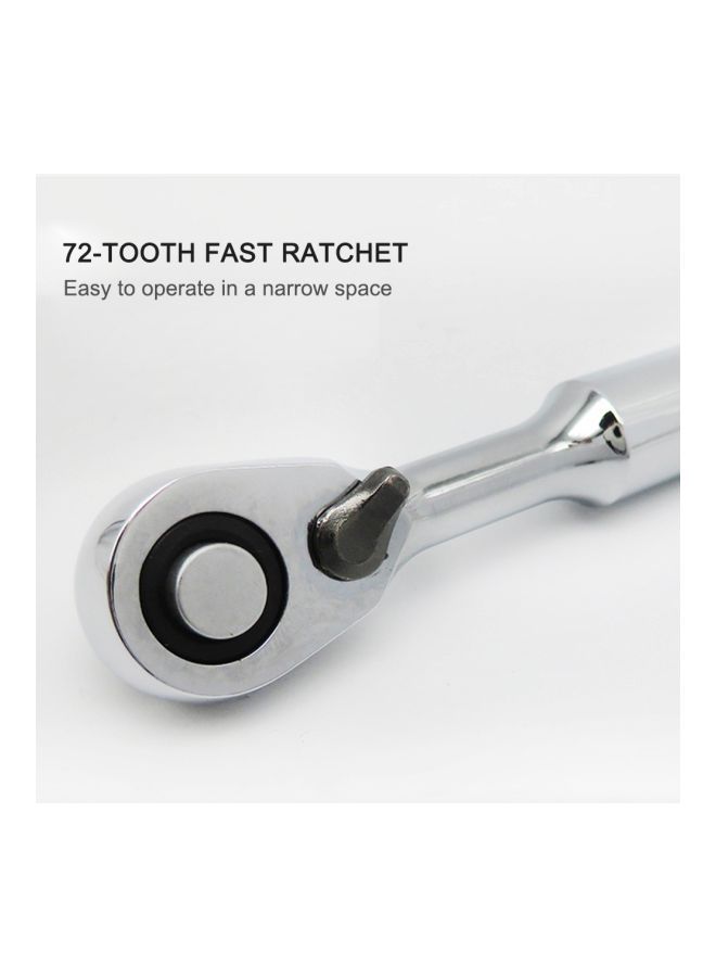 NIBEMINENT Mini Ratchet Wrench Spanner Silver/red 0.06kg  - Image 5