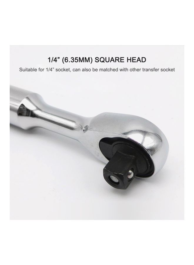 NIBEMINENT Mini Ratchet Wrench Spanner Silver/red 0.06kg  - Image 3