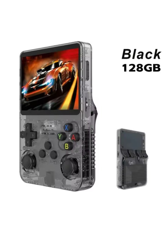 PSP R36S Open Source Handheld Game Retro GBA Arcade Classic FC Arcade Portable-Product's Colour:Cardless Package-Model:R36s【transparent Black】 - Image 1