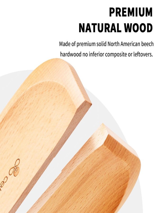 Celestree Napkin Holder for Table, Cocktail Decorative Napkin Holder with Weighted Arm, Modern Square Napkin Holders for Paper Napkins, Napkin Tray for Kitchen Coffee Bar Decor, Natural Beech Wood - Image 4