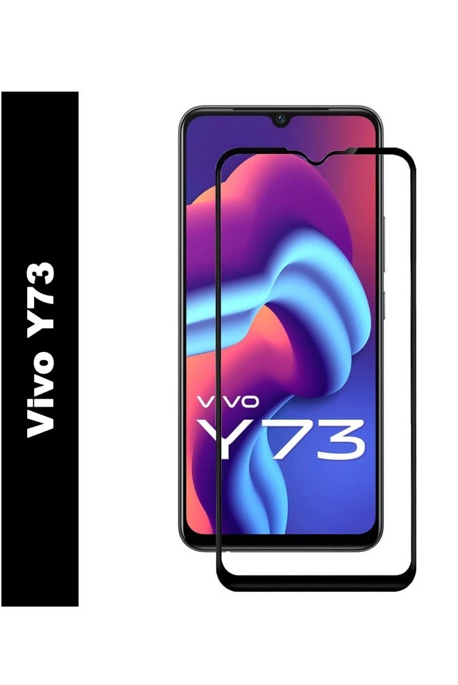 Screen Protector  For Vivo Y73 5G , 5D Tempered Glass Protector 9H Hardness, Bubble Free, HD Clear Vivo Y73 5G Screen Protector