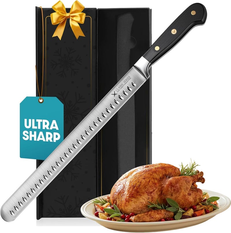 Bright Hobby Brisket Slicing Knife – 12" Brisket Knife, BBQ, Grilling Gifts For Men – Razor Sharp German Steel, Full Tang, Ergonomic Handle - Image 1