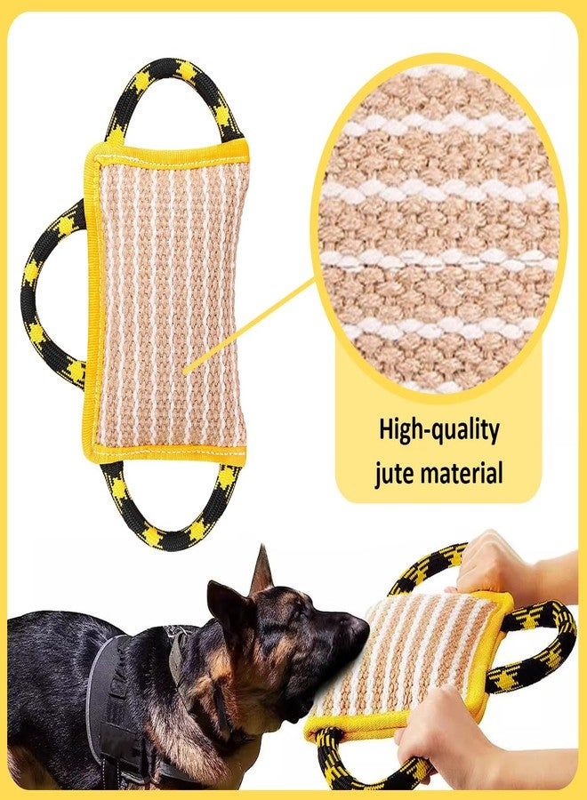 La La Pet® 3Pcs Portable Jute Dog Bite Pillows with Handles Dog Bite Training Toys Dog Bite Tug Toys Dog Bite Wedge Dog Training Tools for Indoor and Outdoor - Image 4
