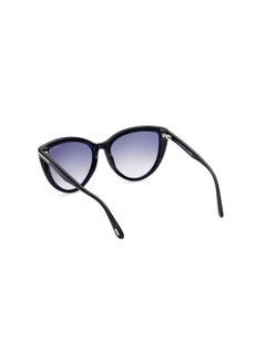 TOM FORD Women's Cat Eye Shape Acetate Sunglasses FT091501B56 Lens Size: 56 Millimeter - Shiny Black  - Image 5