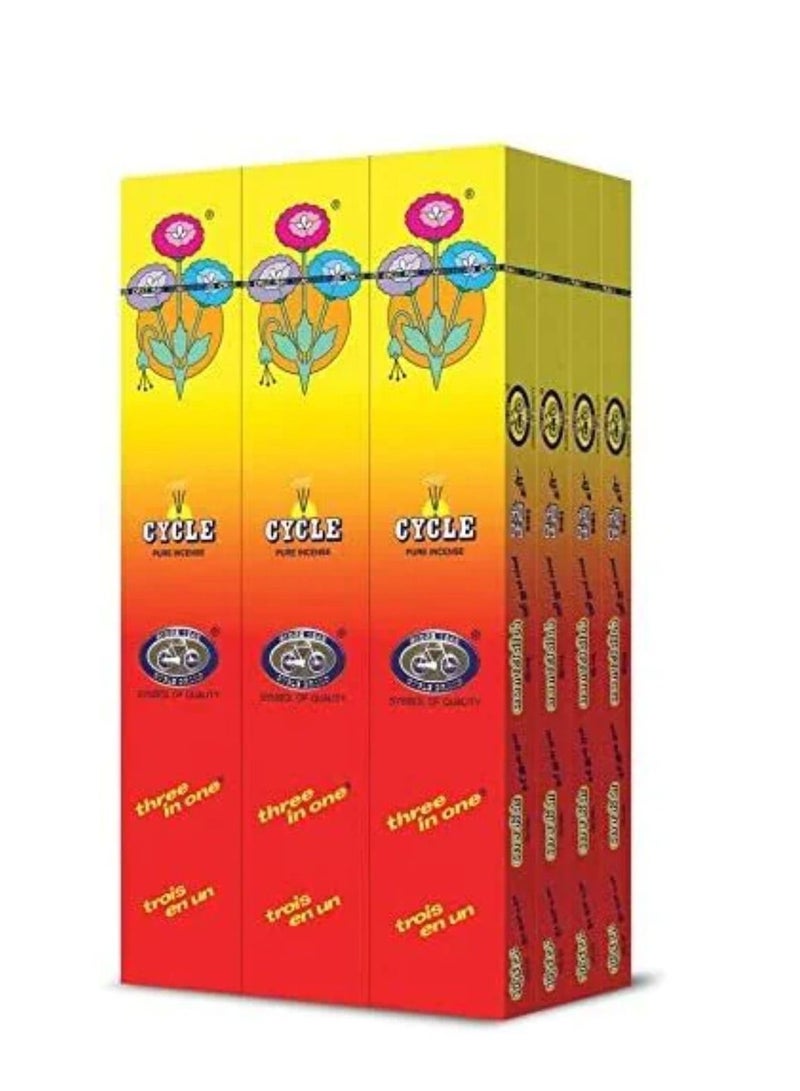 CYCLE Pack of 12 classic 3-in-1 incense sticks, with the scent of agarwood - Image 3