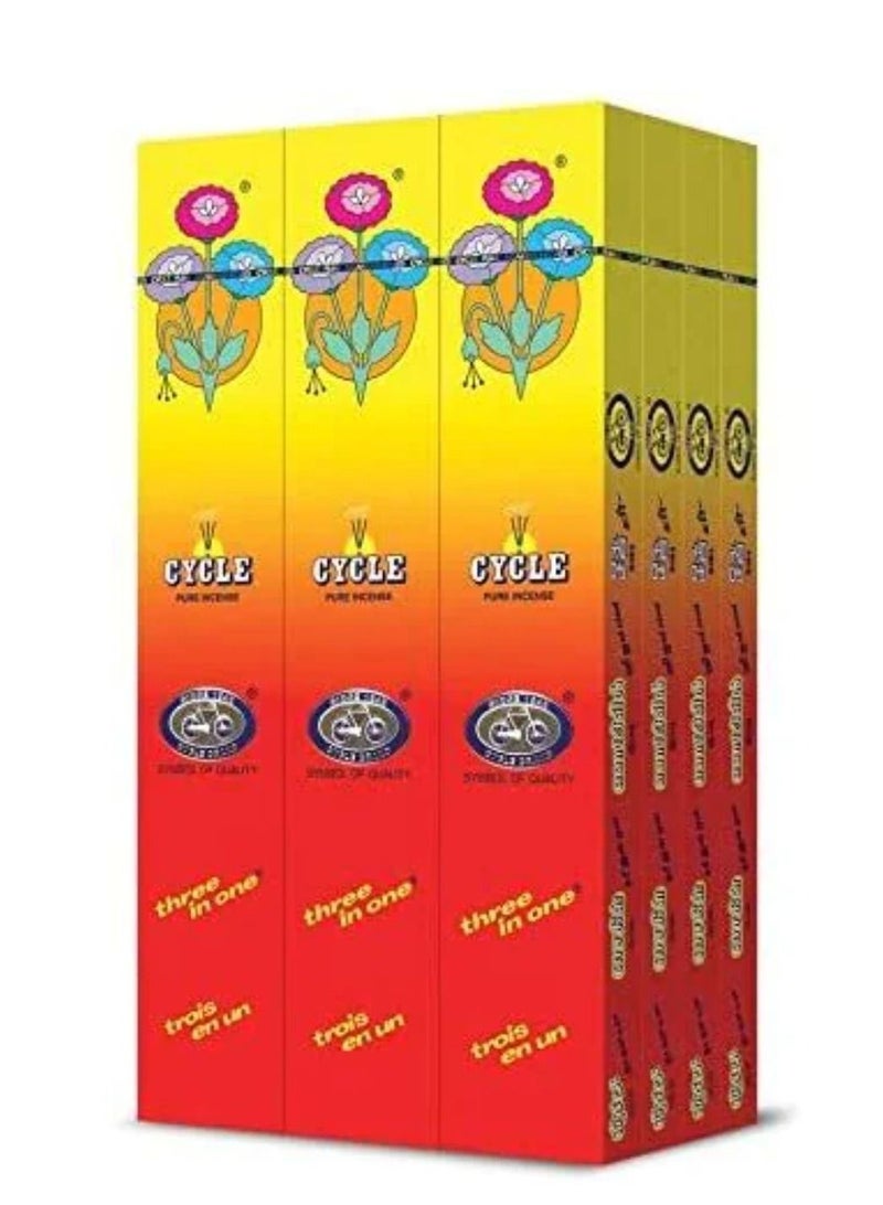 CYCLE Pack of 12 classic 3-in-1 incense sticks, with the scent of agarwood - Image 1