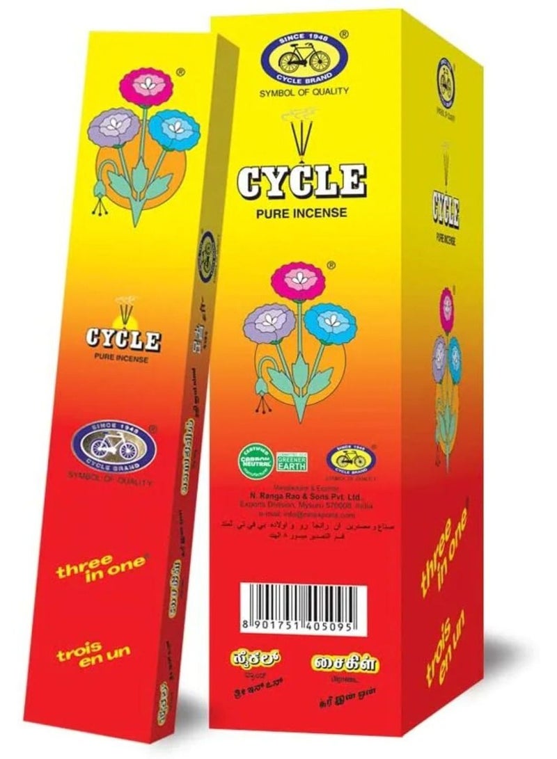 CYCLE Pack of 12 classic 3-in-1 incense sticks, with the scent of agarwood - Image 2
