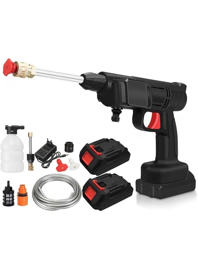 DubaiGallery Portable Car Pressure Washer Cordless 48V, Dual Rechargeable Batteries, Water Hose & Spray Tips for Vehicle, Motorbike, Garden & Patio Cleaning - Image 5