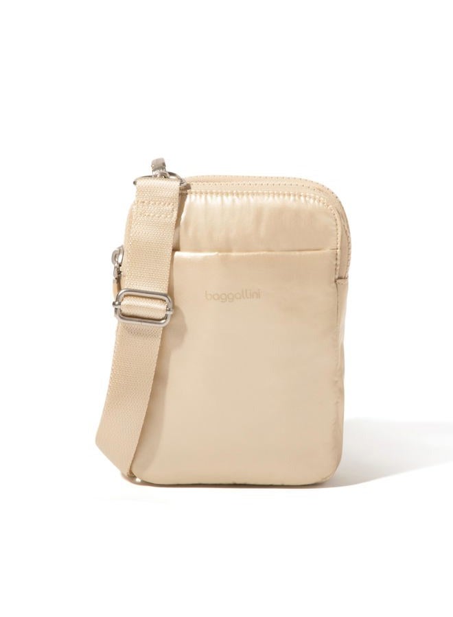 Baggallini Modern Take Two RFID Crossbody, Champagne Puff, One size - Image 1