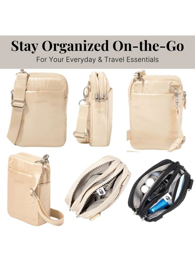 Baggallini Modern Take Two RFID Crossbody, Champagne Puff, One size - Image 5