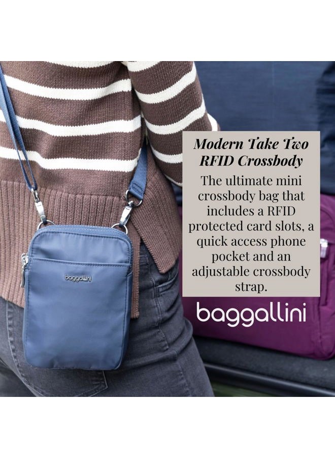Baggallini Modern Take Two RFID Crossbody, Champagne Puff, One size - Image 2