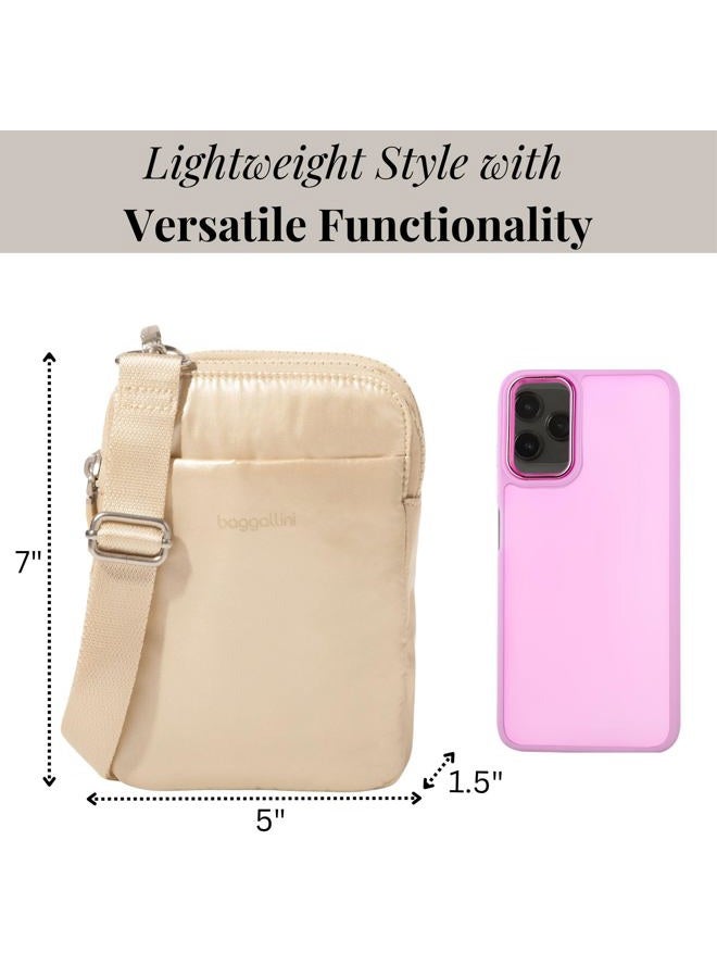 Baggallini Modern Take Two RFID Crossbody, Champagne Puff, One size - Image 3