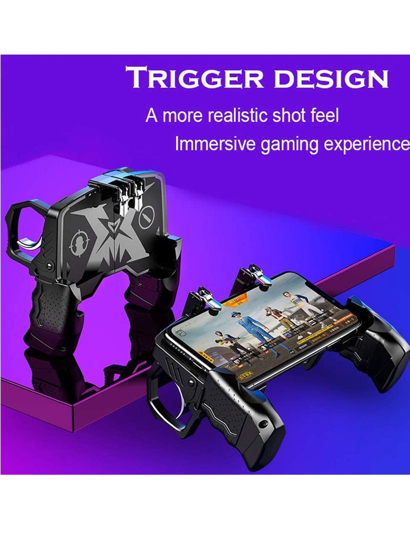 K21 Mobile Game Controller for PUBG Call of Duty Fortnite Aim Trigger Fire Buttons L1R1 Shooter Sensitive Joystick Gamepad 4.7-6.5 inch iPhone Android Phone - Image 2