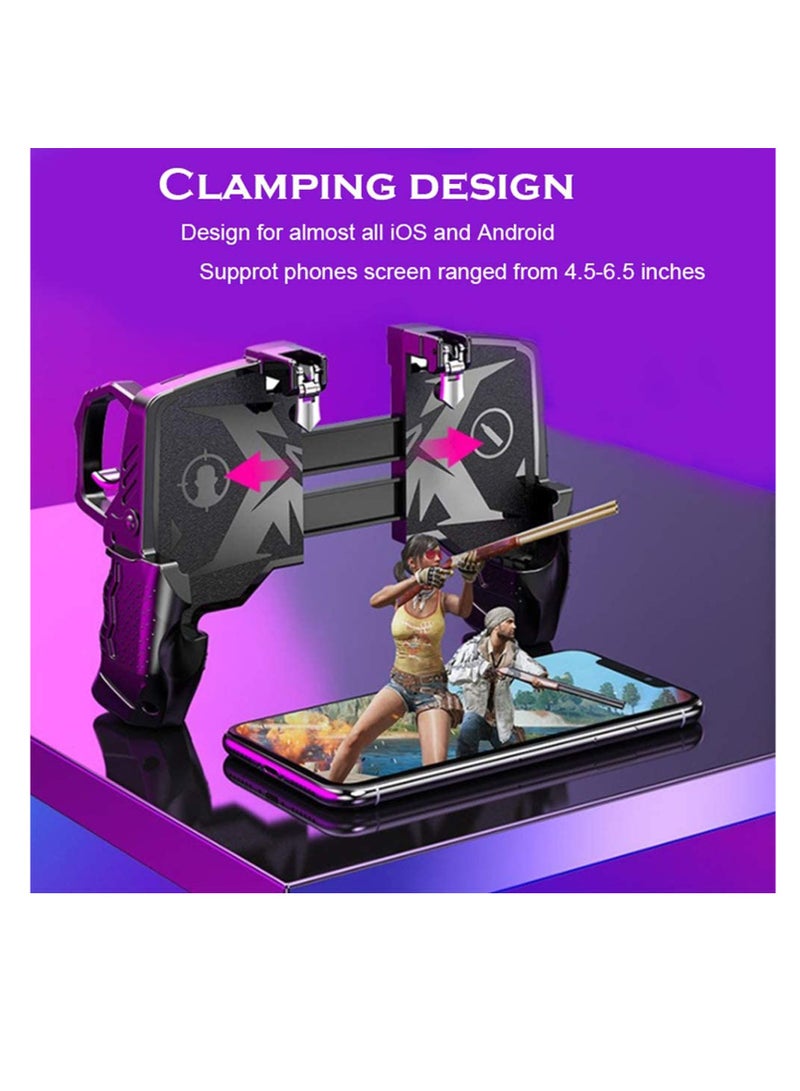 K21 Mobile Game Controller for PUBG Call of Duty Fortnite Aim Trigger Fire Buttons L1R1 Shooter Sensitive Joystick Gamepad 4.7-6.5 inch iPhone Android Phone - Image 3