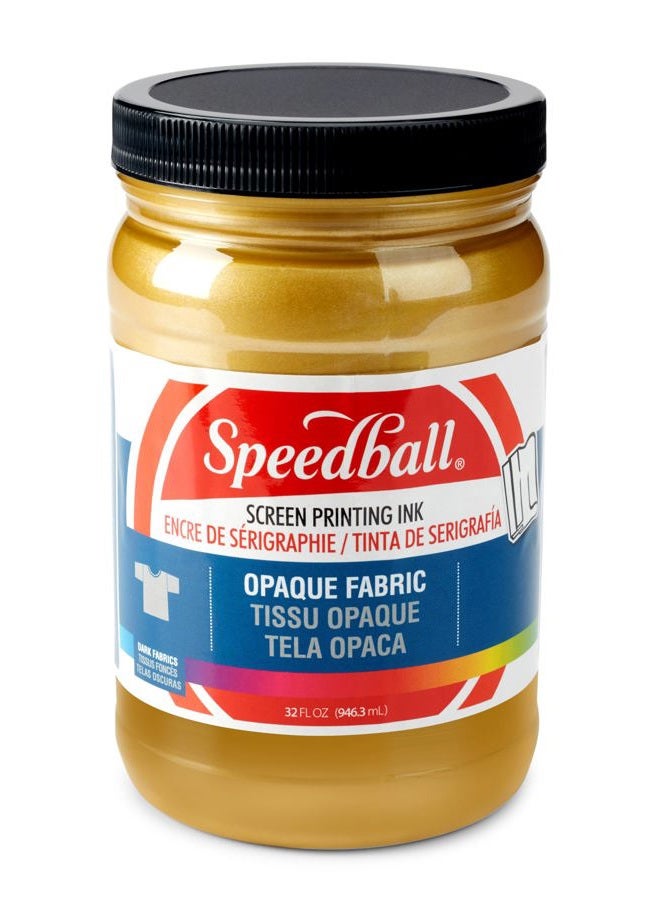 Speedball SCREEN INK OPQ FAB 32OZ GOLD - Image 1
