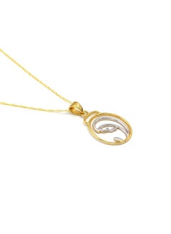 Gold Zone Real Gold 2 Color Mother Oval Necklace  - Image 2