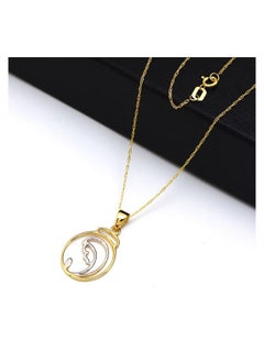 Gold Zone Real Gold 2 Color Mother Oval Necklace  - Image 3