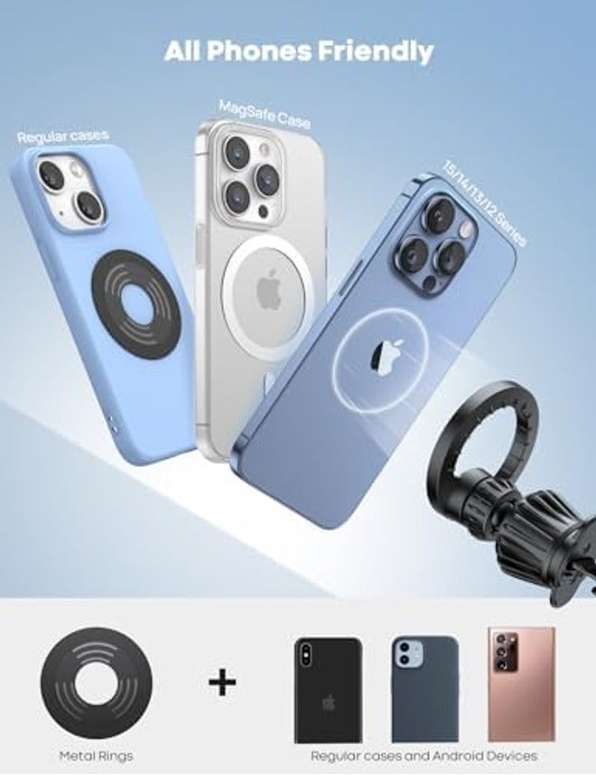 Lamicall Fits MagSafe Car Mount - Magnetic Phone Holder with 20 Super Magnets - Image 4