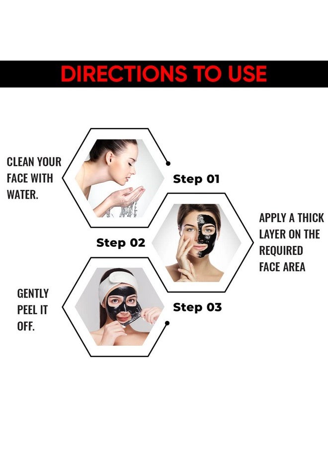 UrbanBotanics Activated Charcoal Peel Of Mask For Men & Women With Vitamin E For Deep Pore Cleansing, Removing Blackheads And Whiteheads & Fresh Glowing Skin, No Parabens & Sulphates, 100G  - Image 5