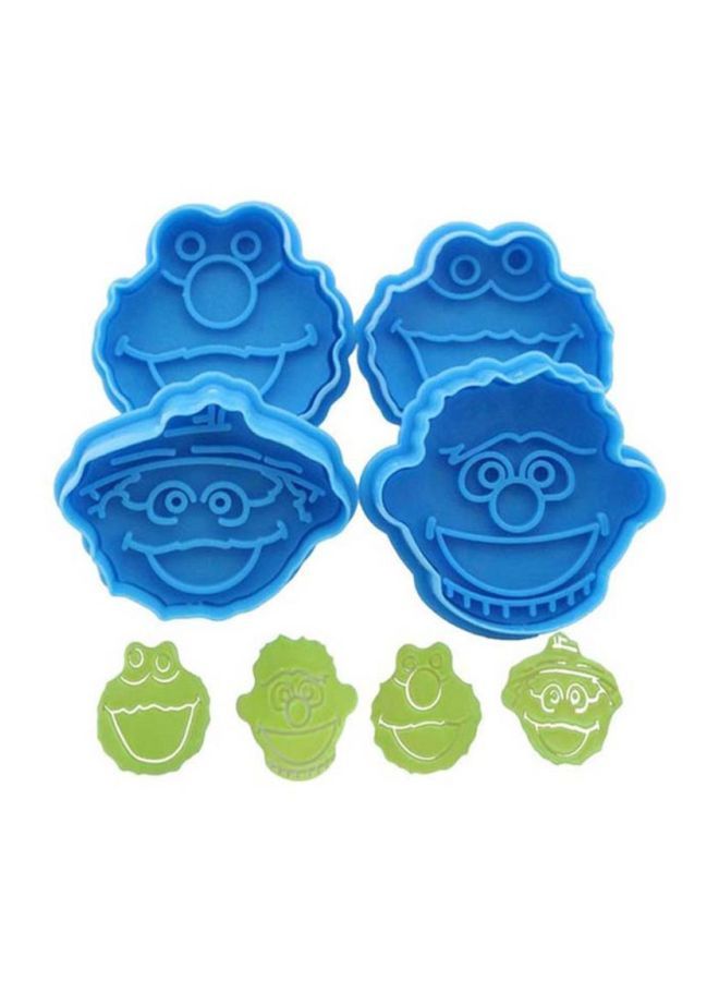 NIBEMINENT 4-Piece 3D Sesame Street Fondant Baking Tool Blue 3x2.12 inch, 2.08inch - Image 4