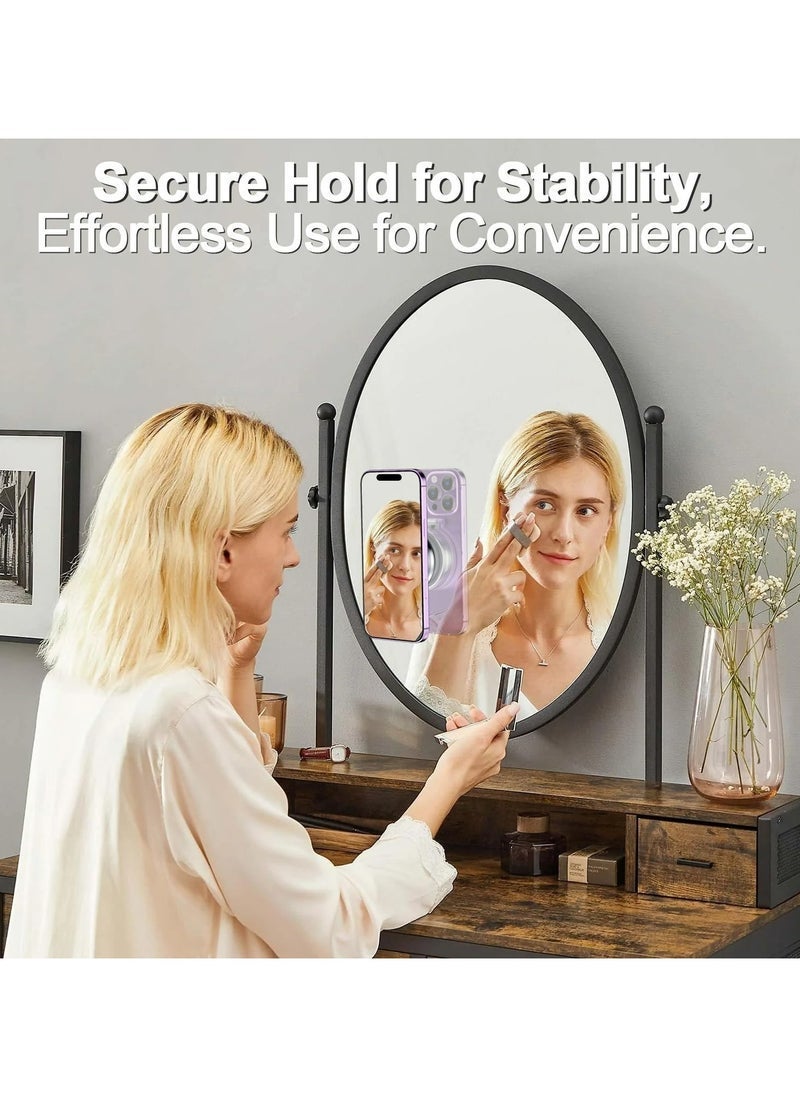 ELTRAZONE Magnetic Vacuum Suction Car Phone Holder Mount C1 – 360° Rotating, Strong Suction for Car, Kitchen, Mirror, Gym, Bath, Shower & Smooth Surfaces – Compatible with iPhone & Android (Silver) - Image 4