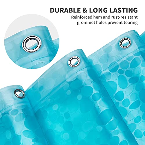 Bostofy Shower Curtain Liner Heavy Duty EVA, Waterproof Shower Liner with 12 Rust Proof Metal Grommets and 3 Weighted Magnet, 72 x 72 Inches Bathroom Shower Curtain, Teal - Image 4