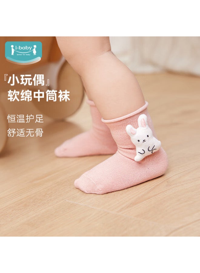 Ibaby British Baby Newborn Socks, Infant Spring And Summer Mid-calf Socks, Boys And Girls Doll Cotton Socks, 3 Pairs Per Pack - Image 5