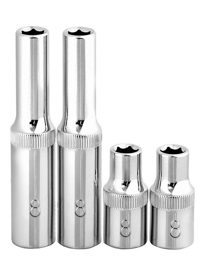 BRAZEN 8mm Socket Four Pack (3/8" Drive, Multi-Type)