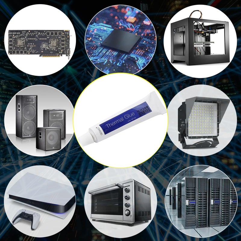 GENNEL G109 10gram Thermal Conductive Glue, Silicone Glue, Thermal Plaster, Silicone Viscous Adhesive Compound, Heatsink Glue for LED GPU MOSFET Printer Chipset IC High Performance - Image 5