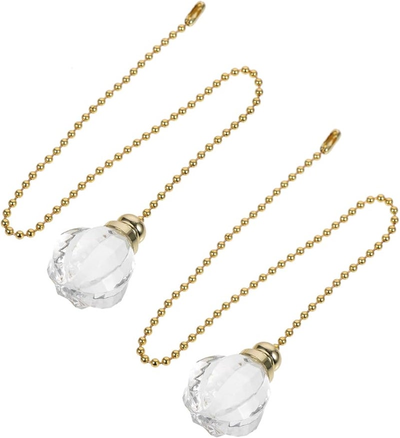 أجهزة تمديد سلسلة مروحة الكريستال 2 قطعة مع موصلات قلادة خرزية لمروحة السقف والضوء - Image 1