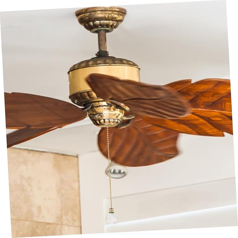 أجهزة تمديد سلسلة مروحة الكريستال 2 قطعة مع موصلات قلادة خرزية لمروحة السقف والضوء - Image 4