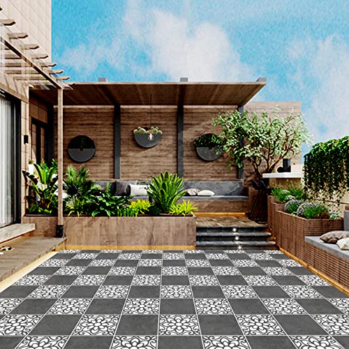JIUMEI 2pcs 12 x 12 Inches Large Stencils for Painting Floors, Walls, Patio, Tiles, Wood, Reusable Large Mandala Stencil for Concrete Floor - Image 3