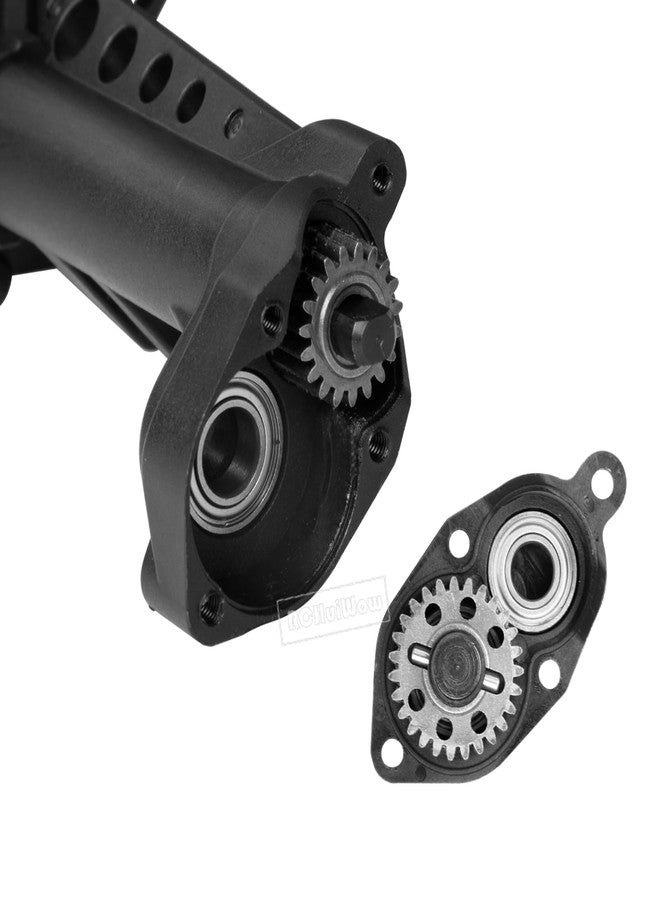 RCHuiWow RC Plastic Nylon Portal Axles & Drive ShaftsUpgrades Part for SCX10 SCX10 II,Front Rear Axle Housing w/Steel Gears Metal Bearings & 2pcs Driveshafts Black - Image 5
