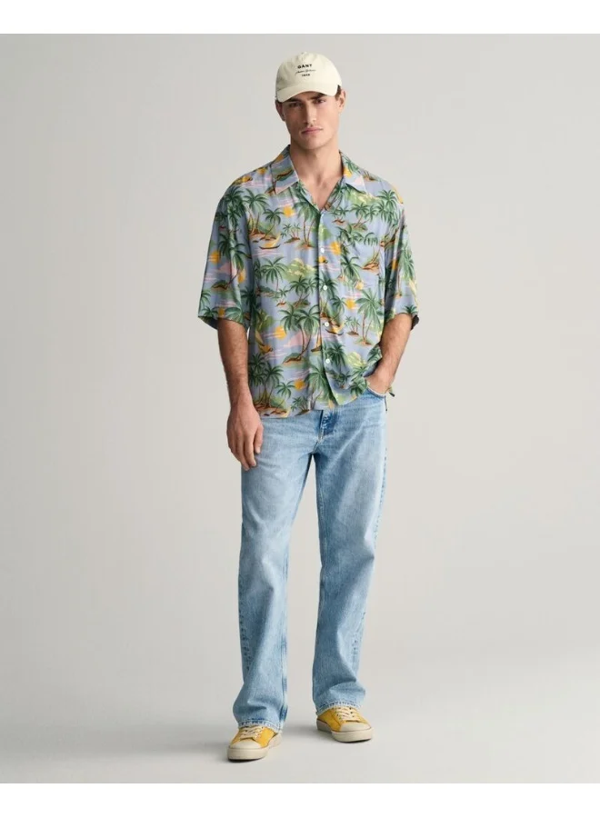 GANT Gant Relaxed Fit Hawaiian Print Short Sleeve Shirt