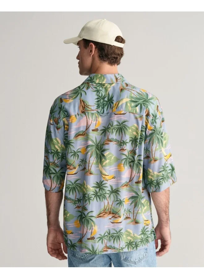 GANT Gant Relaxed Fit Hawaiian Print Short Sleeve Shirt