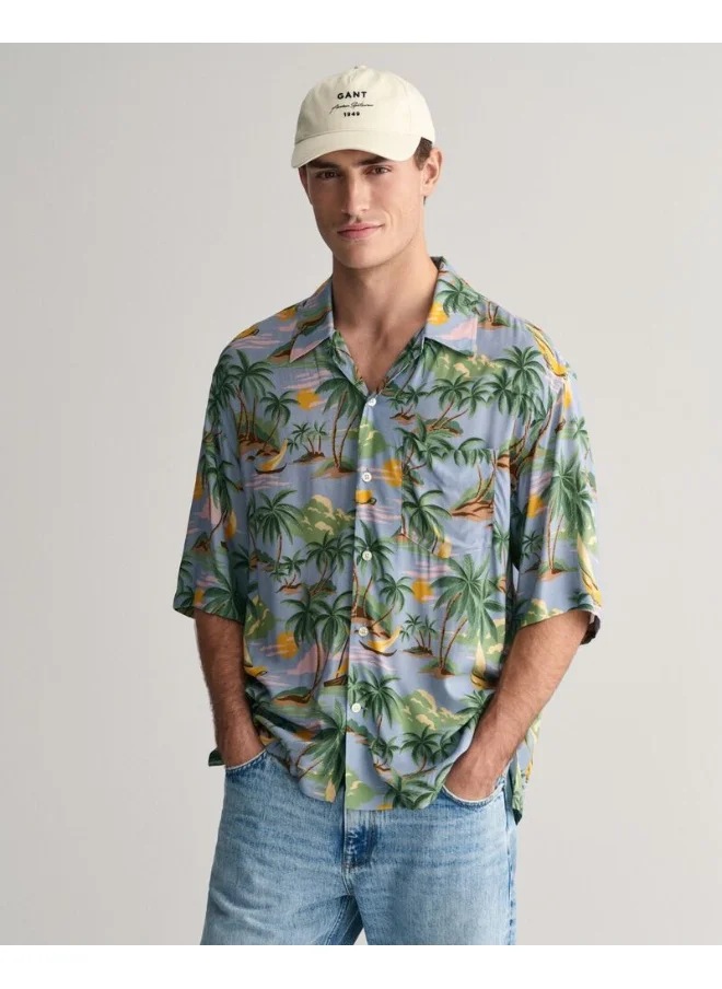 GANT Gant Relaxed Fit Hawaiian Print Short Sleeve Shirt