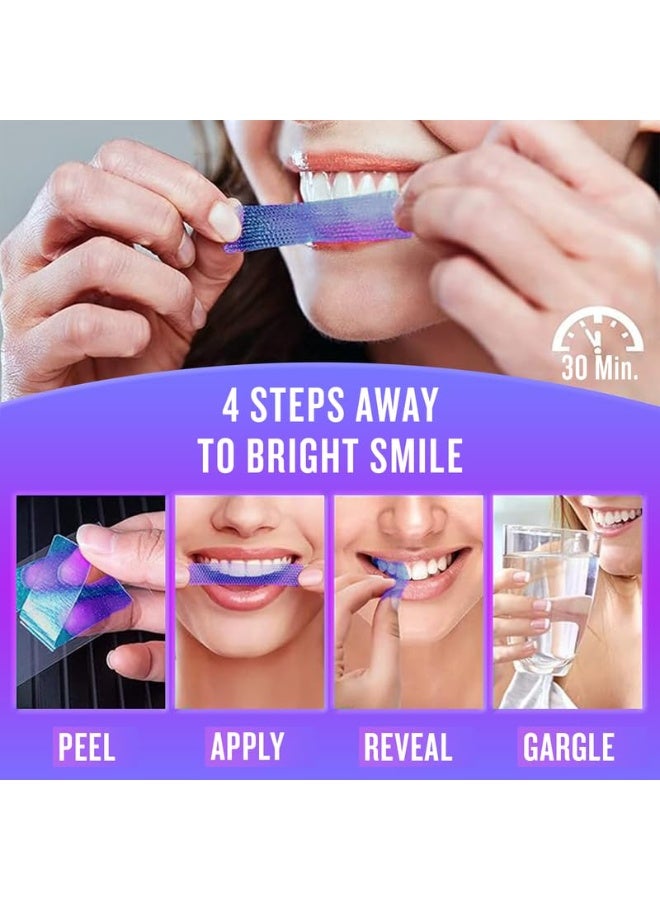 PUREXA V34 Whitening Combo | Teeth Whitening Strips with Purple Serum Toothpaste 30 ml | Enamel-Safe Colour Corrector Oral Care Kit - Image 3