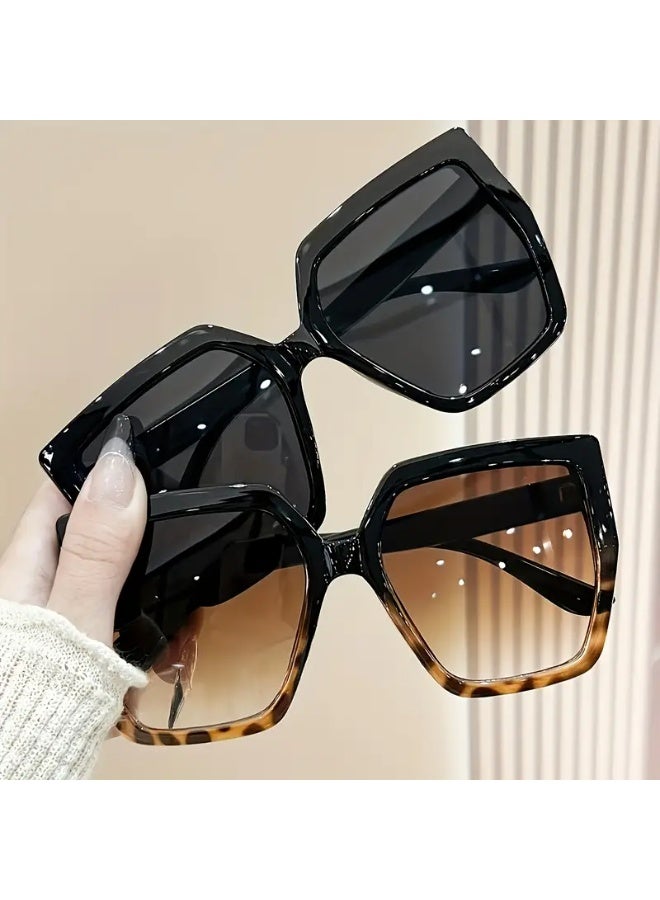 SCENT HOUSE 1pc Large Square Fashion Glasses for Women Men (Includes eyeglass case),sunglasses - Image 4